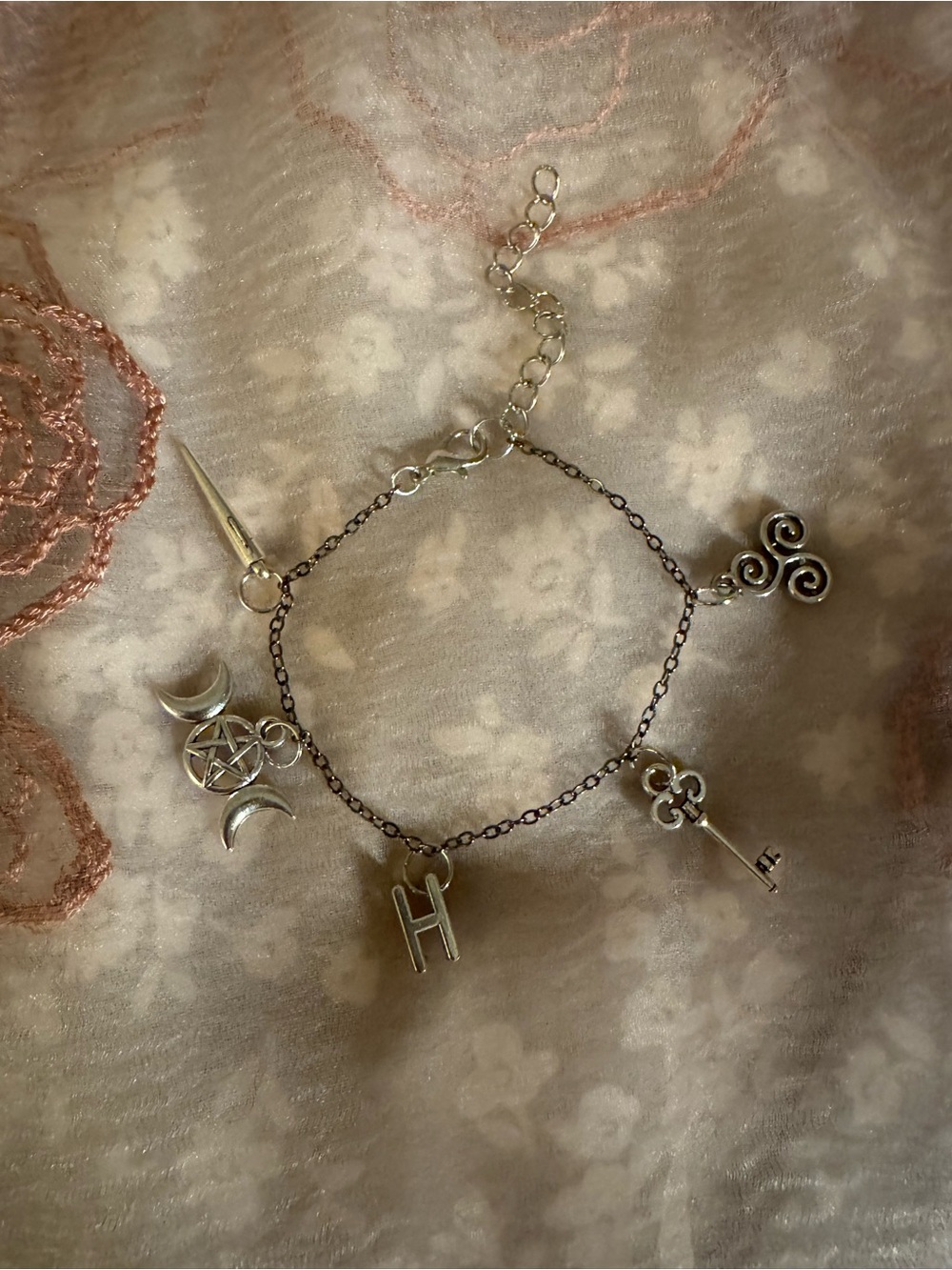 Hecate Dark Goddess Charm Bracelet Coffin Portable Altar
